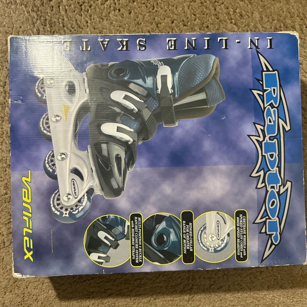 Raptor Inline Skates with Blue and Black Design